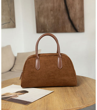 Suede large handbag