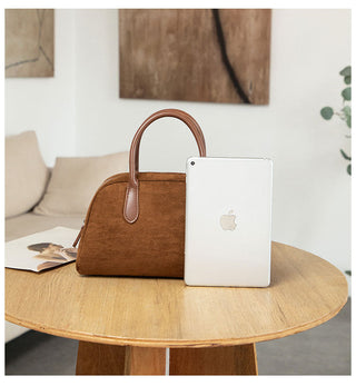 Suede large handbag