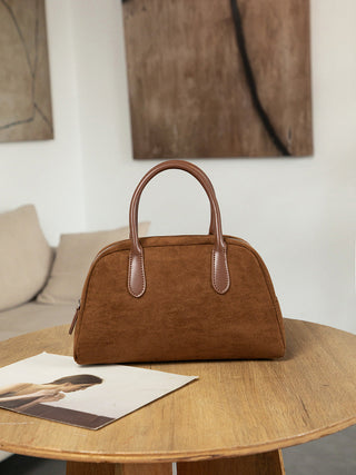 Suede large handbag