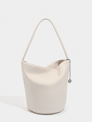 Soft leather bucket handbag