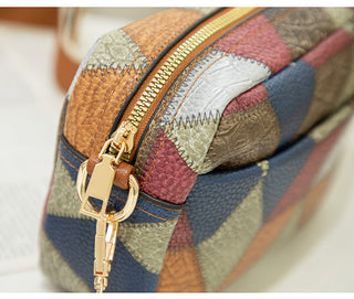 Color matching ethnic style cross body bag