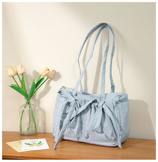 Light Nylon shoulder Bow Bag