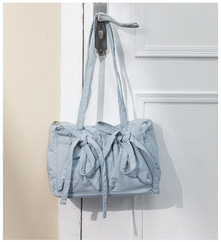 Light Nylon shoulder Bow Bag