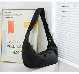 Large-capacity cotton shoulder bag