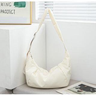 Large-capacity cotton shoulder bag