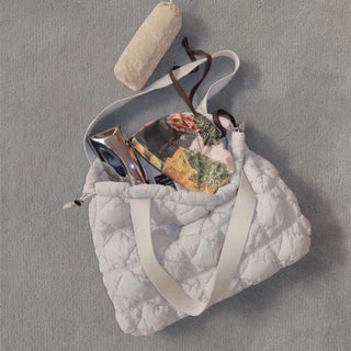 Quilted Nylon Tote Bag