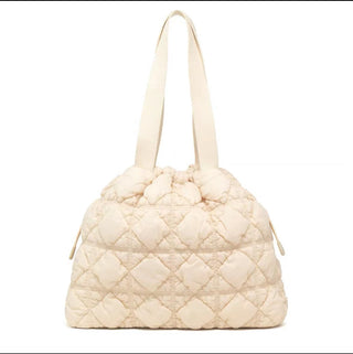 Quilted Nylon Tote Bag