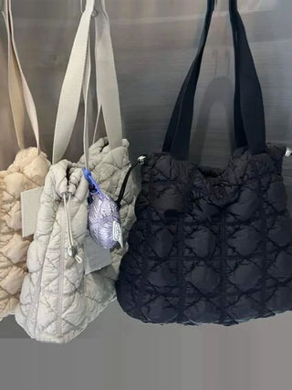 Quilted Nylon Tote Bag