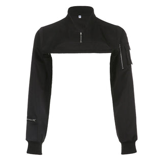 Workers' style zipper shirt