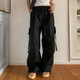 Loose Lace-up cargoPants