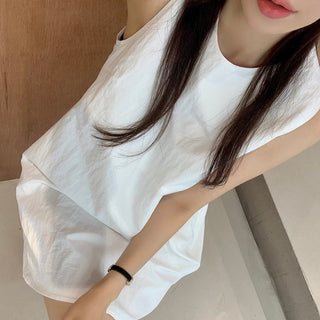 Sleeveless Round Neck Tops Dress