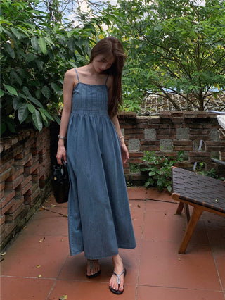 French Denim Sling Dress