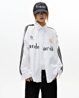 Long-sleeved oversize sports jacket