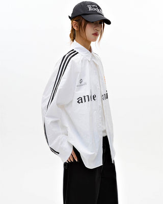 Long-sleeved oversize sports jacket