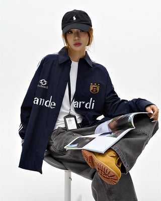 Long-sleeved oversize sports jacket