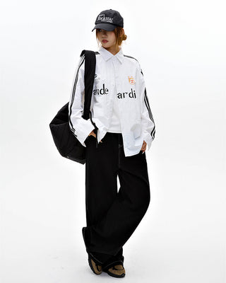 Long-sleeved oversize sports jacket