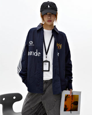 Long-sleeved oversize sports jacket