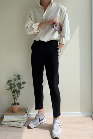 loose straight fit iron-free trousers