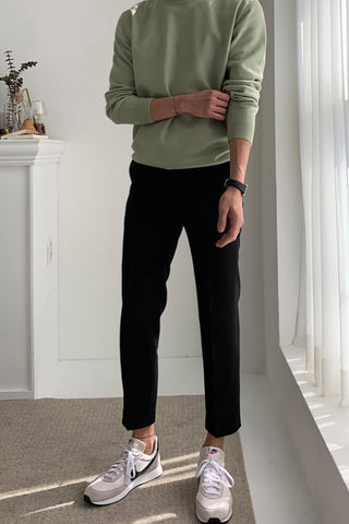 loose straight fit iron-free trousers