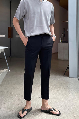 loose straight fit iron-free trousers