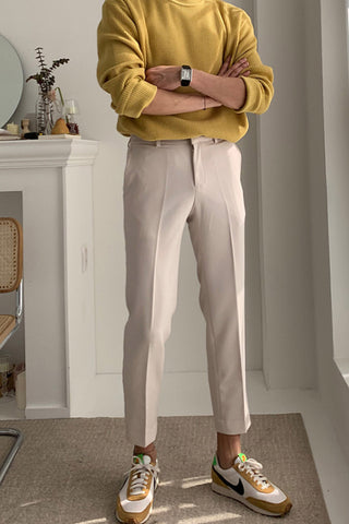 loose straight fit iron-free trousers