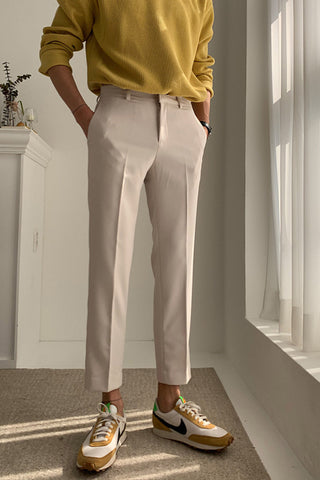 loose straight fit iron-free trousers