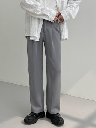 iron-free thin straight-leg pants