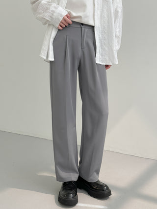 iron-free thin straight-leg pants