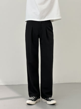 iron-free thin straight-leg pants