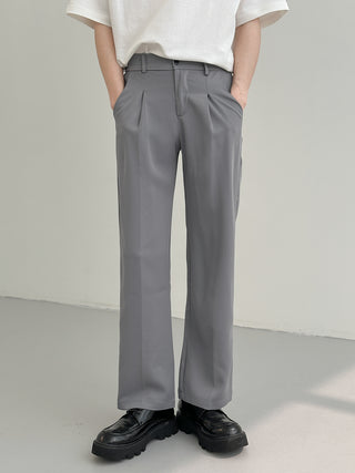 iron-free thin straight-leg pants