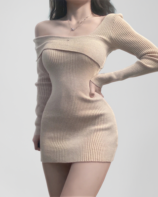 ASYMMETRICAL KNIT DRESS