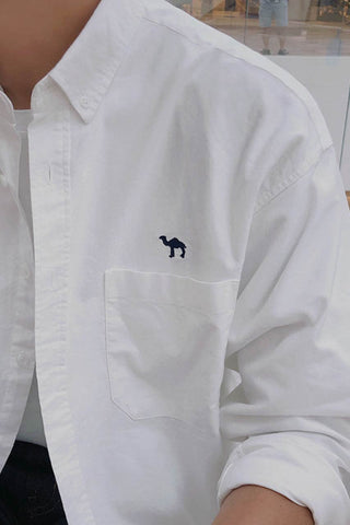 Long-Sleeved Casual Embroidered Shirt