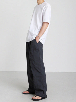 Loose fit overalls wide-leg pants