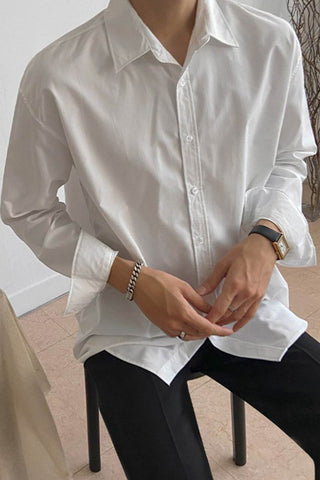 Long-Sleeved Free Ironing Loose Casual Shirt