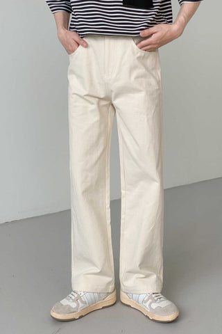 loose fit cotton casual pants