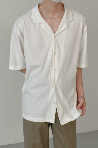 Anti-wrinkle Cuban collar shirt