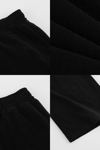 Elastic loose fit knitted pants