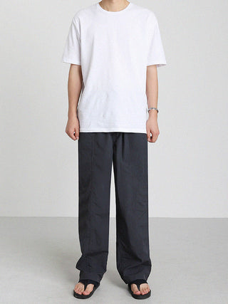 Loose fit overalls wide-leg pants