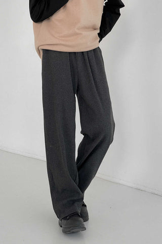 Striped knitted loose fit cotton  trousers