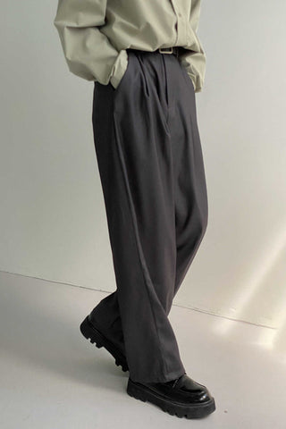 Wide-leg casual trousers