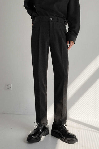 Slim-fit  woolen cigarette pants