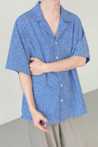 Cuban collar loose fit shirt