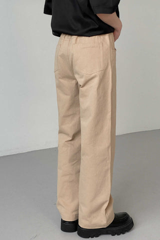 loose fit cotton casual pants