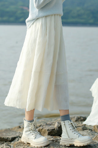 rose embossed organza skirt