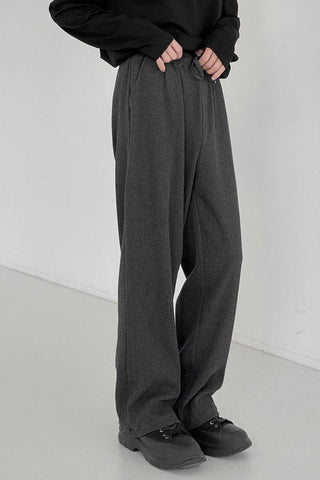 Striped knitted loose fit cotton  trousers