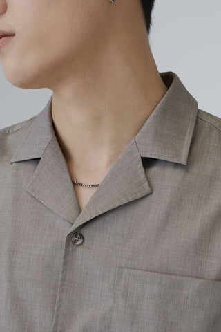 light and thin Cuban collar short-sleeved shirt