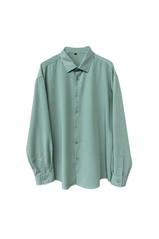 Ice silk long-sleeved korean shirt