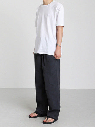 Loose fit overalls wide-leg pants