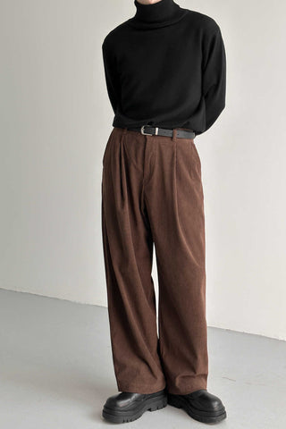 Corduroy Straight Loose Fit Pants