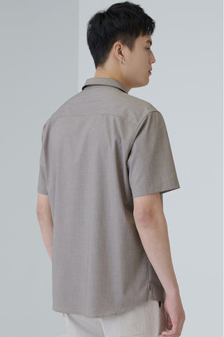 light and thin Cuban collar short-sleeved shirt